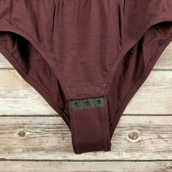 NWT Madewell maroon wrap style bodysuit - Picture 5 of 5